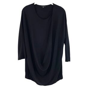 COS drapey front dolman sleeve blouse top Sz S black‎